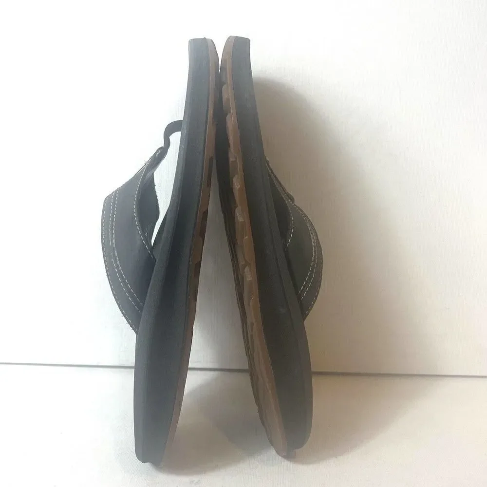Chaco Classic Men's 8 Black Thong Summer Beach Sandals Slip On Casual Flip Flops